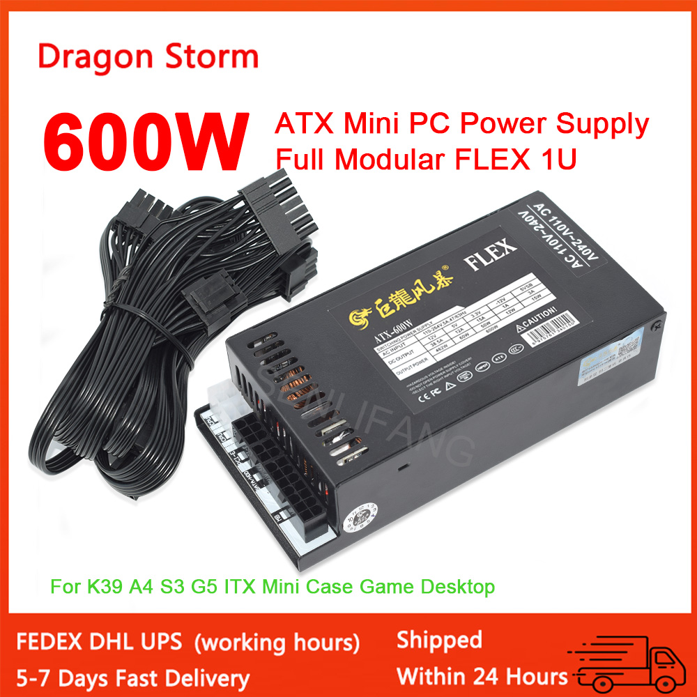 Flex Atx Power Supply 600W 1U - Minifuente de alimentación Modular 1U para