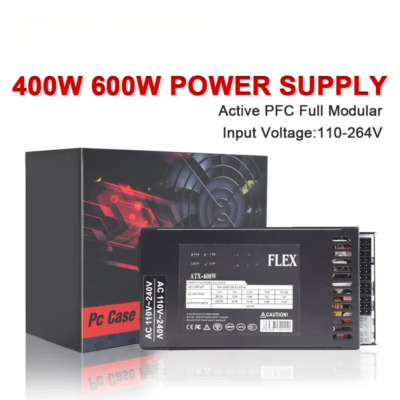 Flex Atx Power Supply 600W 1U - CHJJULONGFENGBAO ATX 400W 600W Modular completo