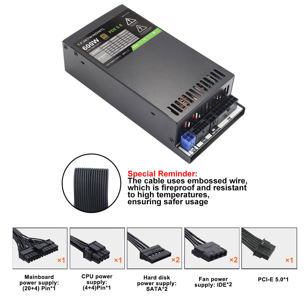 Fuente de Alimentación ATX 3.0 - Flex Atx Power Supply 600W 1U reseña y precio