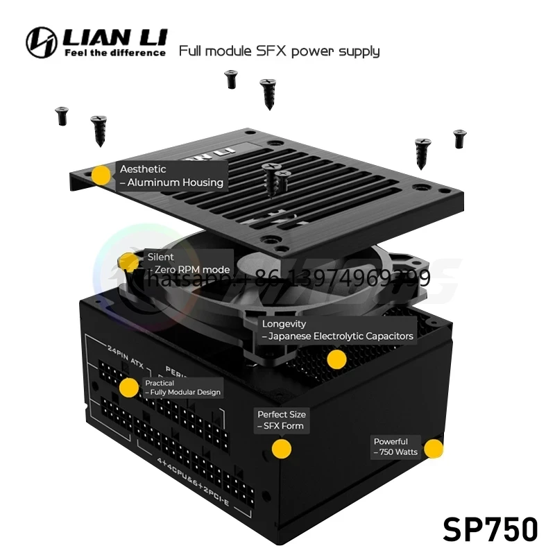 Fuente de alimentación LIAN LI - 750W Sfx Fully Modular Power Supply reseña y precio