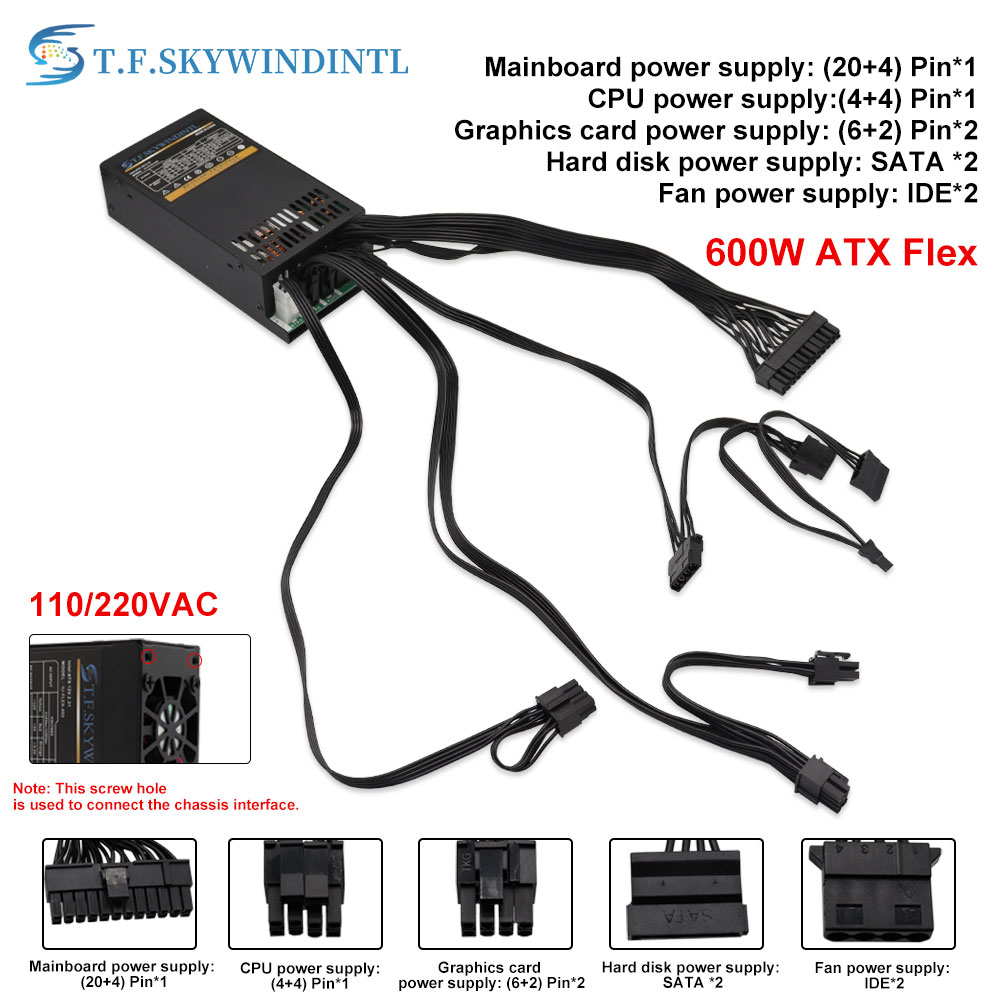 Flex 600W fuente de alimentaci - Flex Atx Power Supply 600W 1U reseña y precio